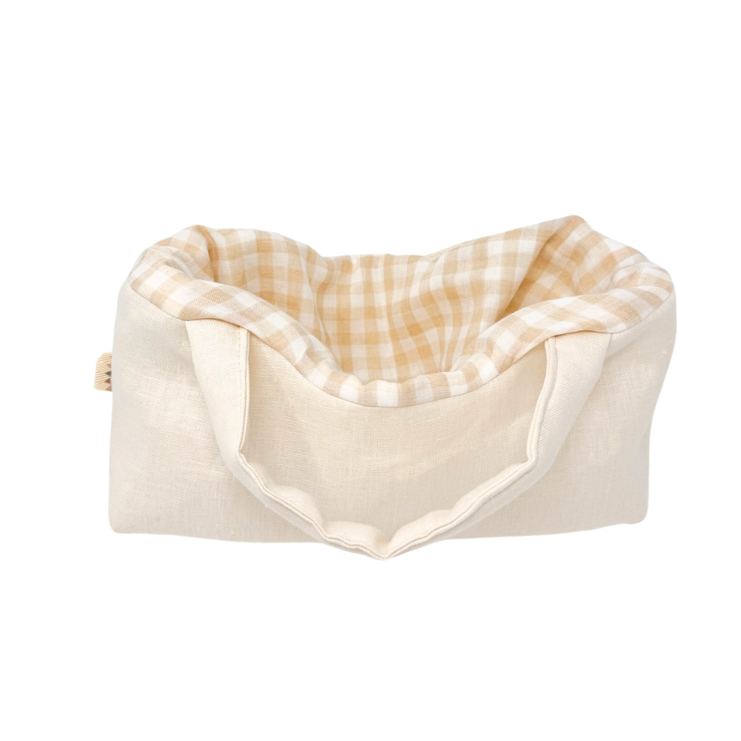 Cuddle Carrier - Cream Linen + Gingham