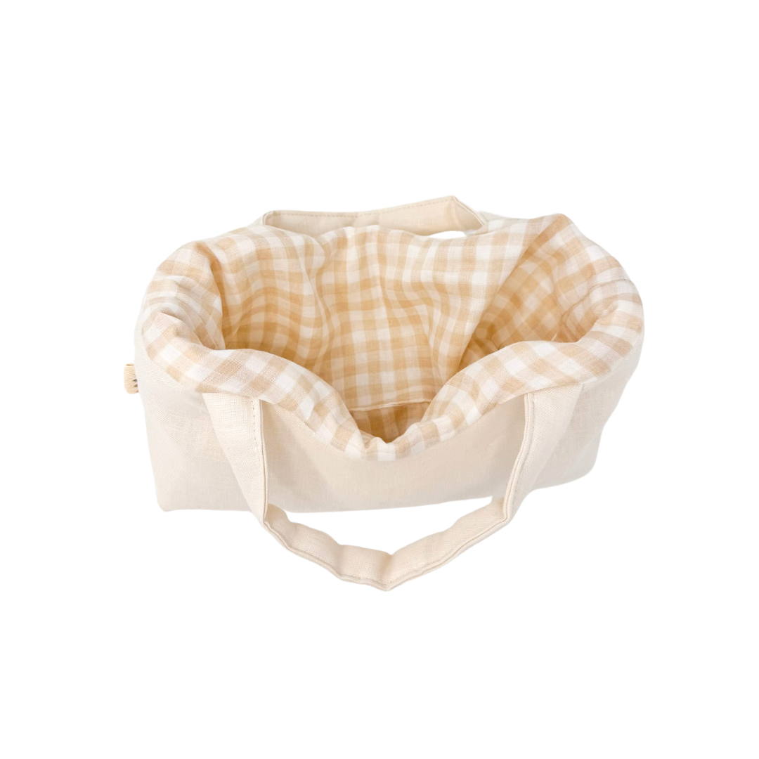 Cuddle Carrier - Cream Linen + Gingham