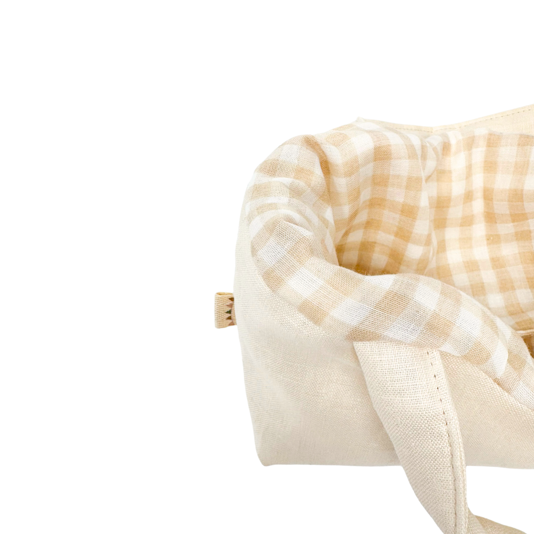 Cuddle Carrier - Cream Linen + Gingham