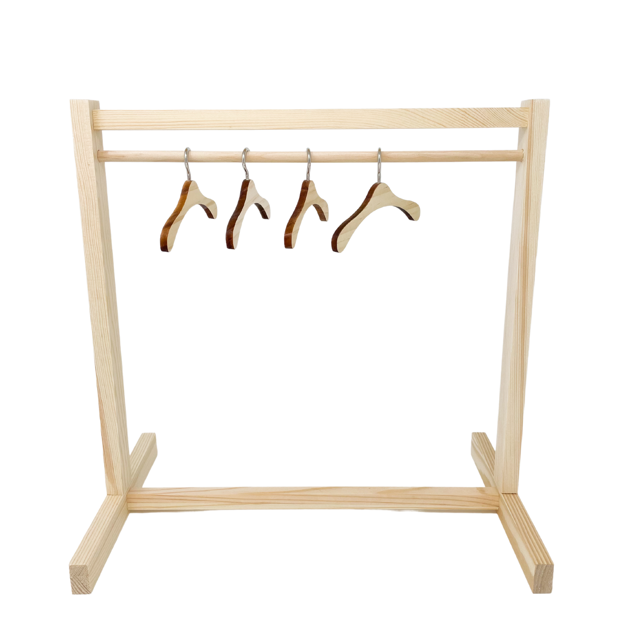 5/10Pcs Wooden Clothing Rack Hanger Doll Hangers Clothes Hangers for Dolls  Kids