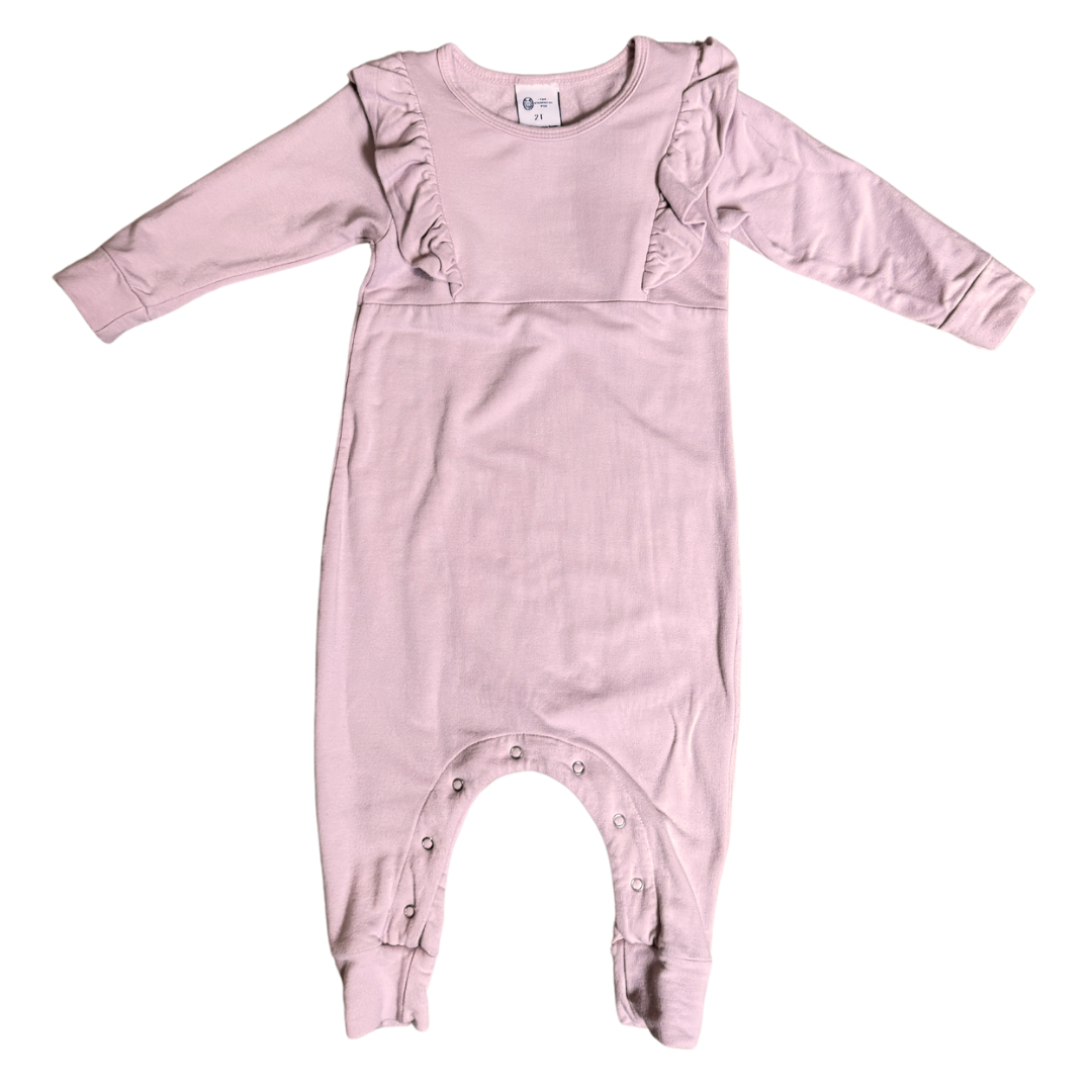 Whimsical Fox | Harlow Romper in Rose | 2T