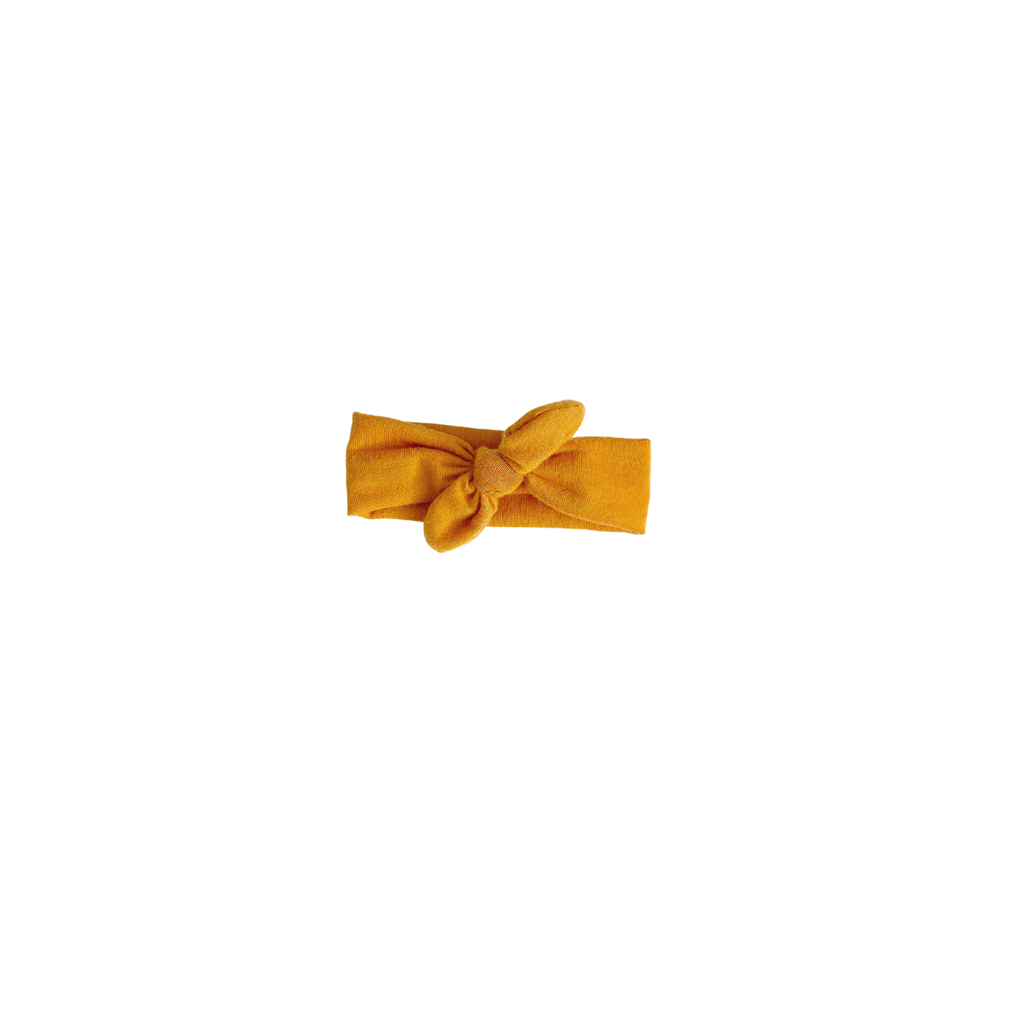 Coco Bear + Ribbed Knit Petal Dress in Maroon and Mustard Bow Headband