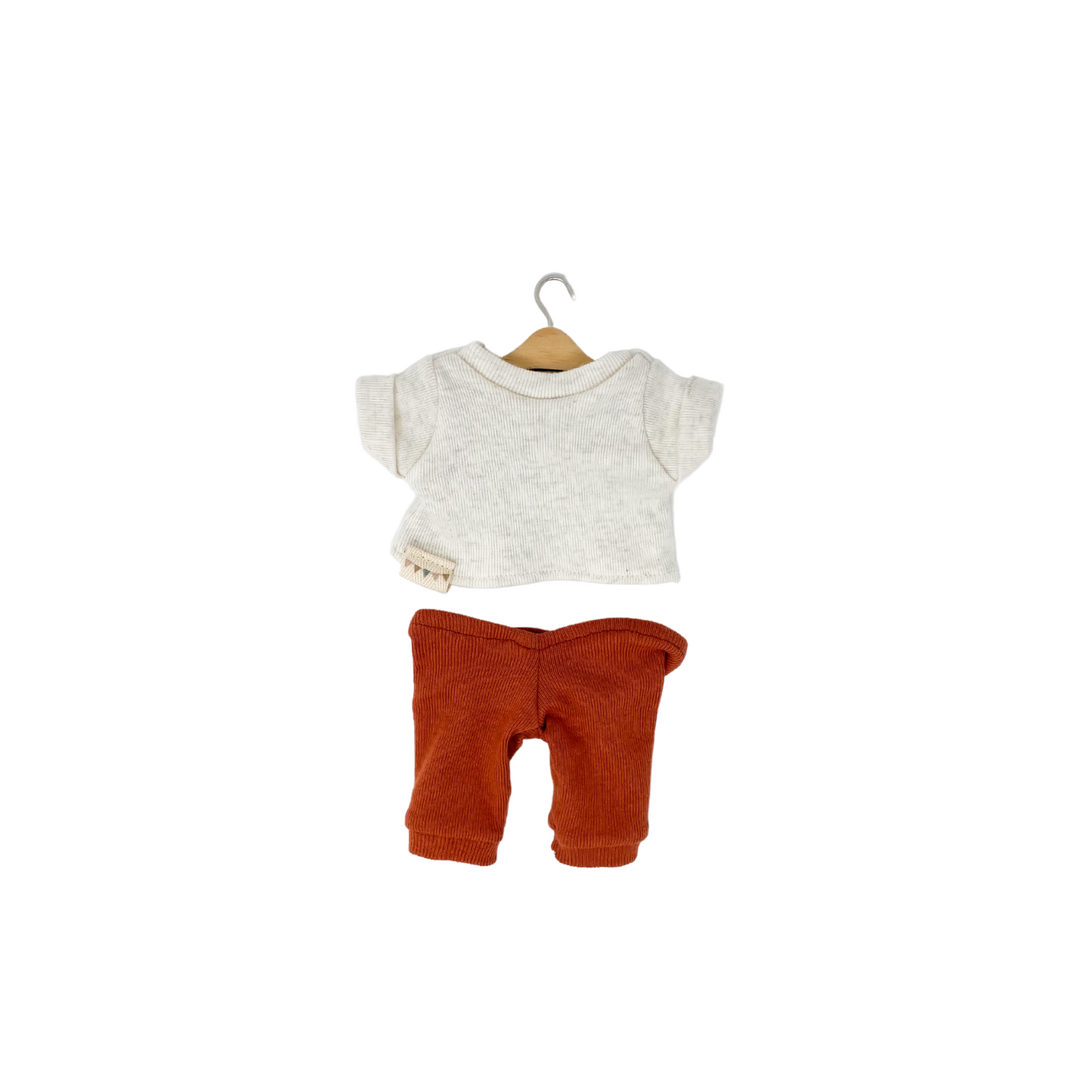 Coco Bear + Oatmeal T-shirt with Leggings in Maroon